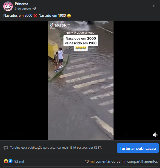 Resultados da Postagem em Princesa