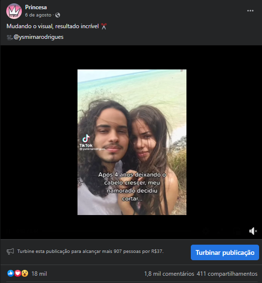Resultados da Postagem em Princesa