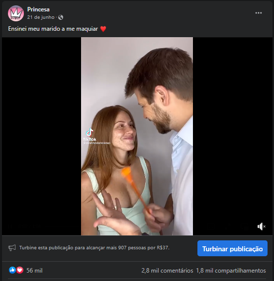 Resultados da Postagem em Princesa