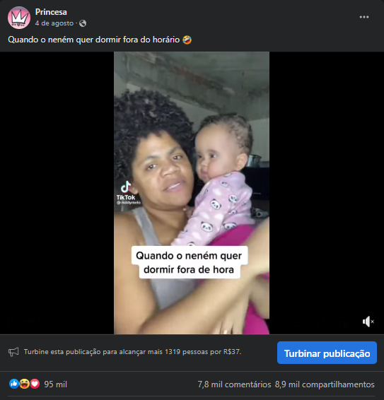 Resultados da Postagem em Princesa