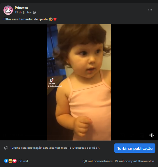 Resultados da Postagem em Princesa