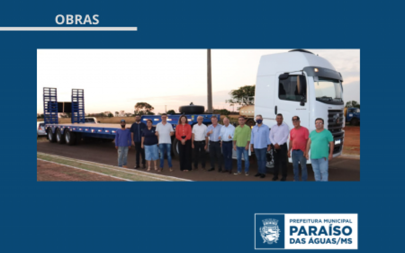 Imagem de compartilhamento para o artigo Prefeito de Paraíso das Águas Anízio Andrade entrega caminhão para a Secretaria Municipal de Infraestrutura da MS Todo dia