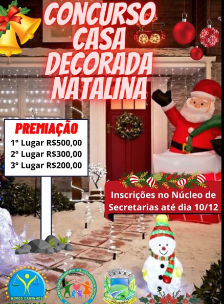 Imagem de compartilhamento para o artigo Prefeitura de Figueirão realiza o Concurso Casa Decorada Natalina com premiação em dinheiro da MS Todo dia