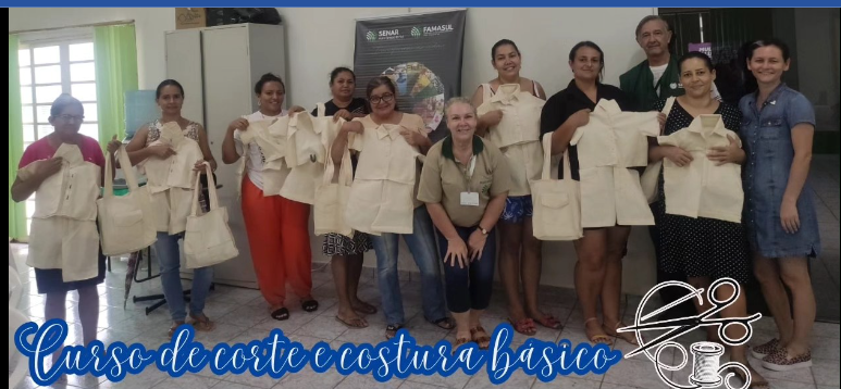 Imagem de compartilhamento para o artigo Gestora Dalma Crisóstomo participa da finalização do curso de corte e costura em Alcinópolis da MS Todo dia
