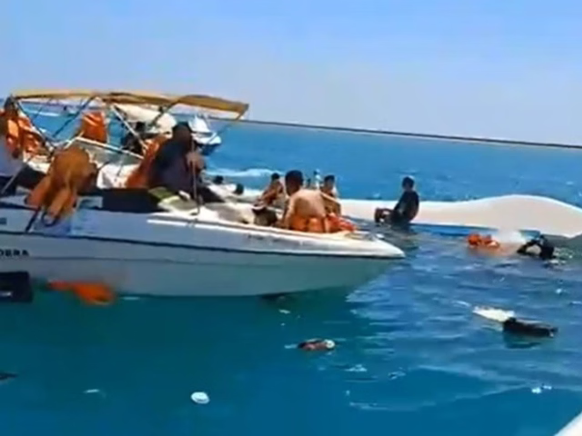 Imagem de compartilhamento para o artigo Catamarã com 50 pessoas naufraga e turista morre em Maragogi (AL) da MS Todo dia