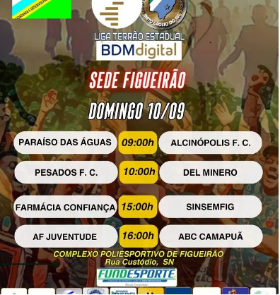 Imagem de compartilhamento para o artigo Liga Terrão Estadual 2023 será realizada no próximo domingo em Figueirão da MS Todo dia