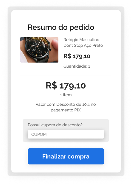 Tela Dados Resumo de Pedidos Checkout Interago