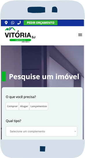 Vitória Imoveis no site inicial