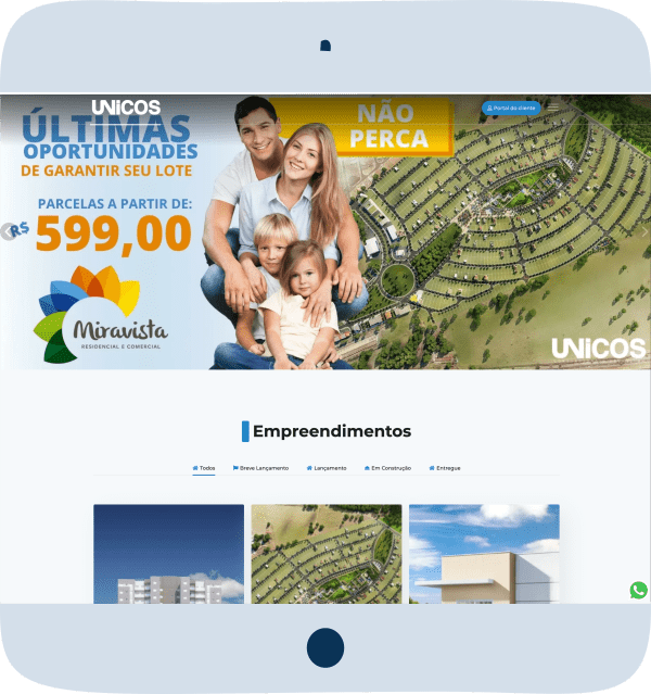 Unicos website personalizado