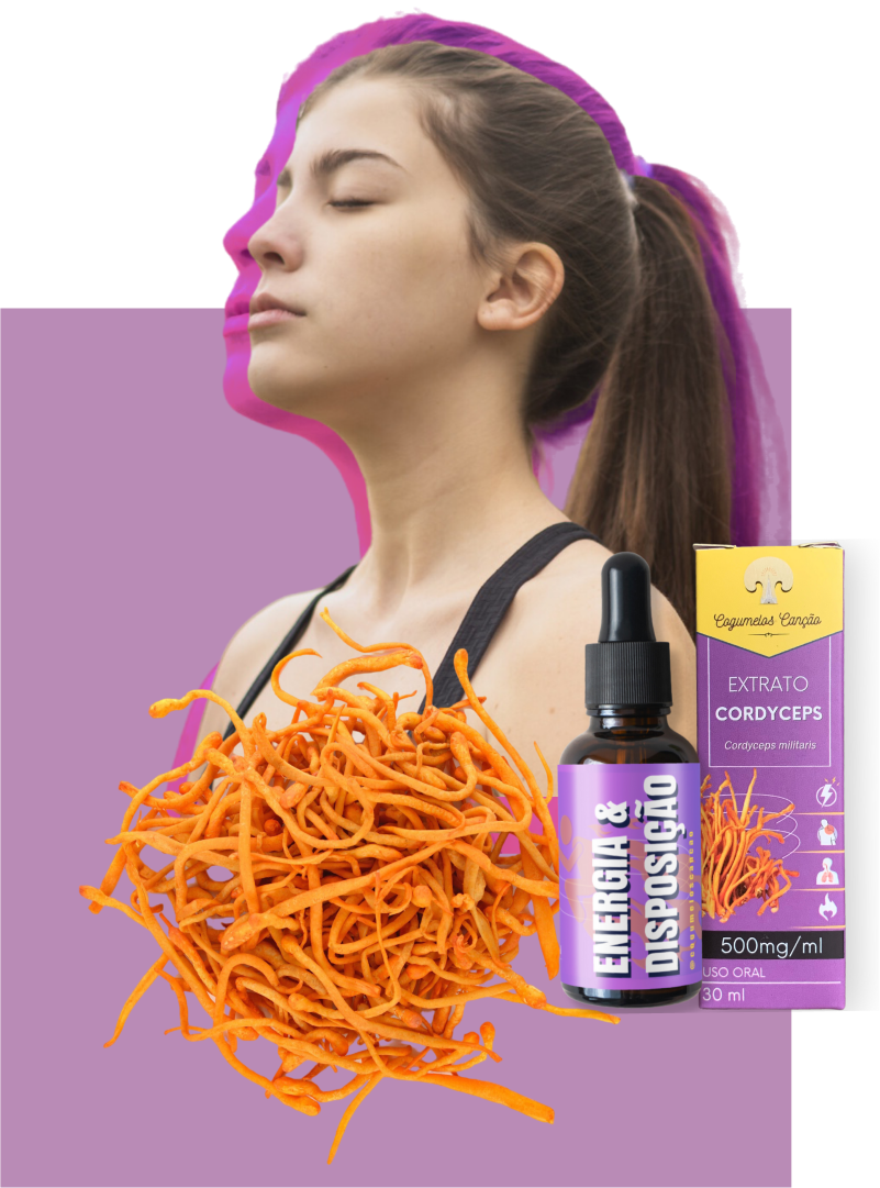 Imagem de indicação de 3 Extratos de Cordyceps (Cordyceps militaris - 30ml)