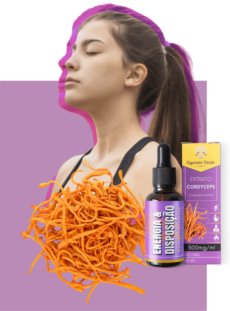 Imagem de indicação de 3 Extratos de Cordyceps (Cordyceps militaris - 30ml)