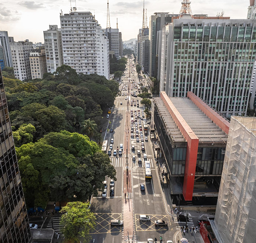 Foto aérea da Avenida Paulista