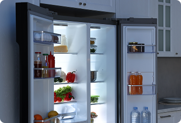 Geladeira aberta