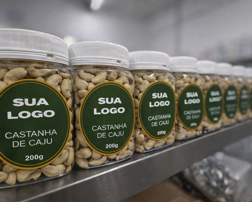 Imagens de embalagens de castanhas de caju sem marca