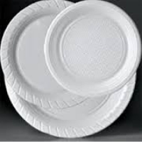 Imagem do produto Pratos plásticos descartáveis branco para refeição