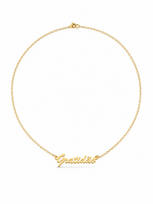 Imagem adicional 0 do item Colar Gratidão Dourado