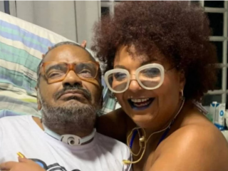 Imagem da notícia Esposa de Arlindo Cruz atualiza sobre internação do cantor após ele ter alta adiada: "Lutando com antibióticos"