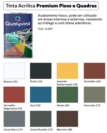 Imagem de Latex Acrilico Pisos e Quadras Qualyinil