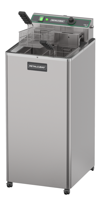 Imagem de FRITADEIRA ELÉTRICA ZONA FRIA 15 LITROS METALCUBAS 8.000W
