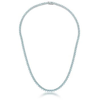 Imagem do produto COLAR RIVIERA COM ZIRCÔNIAS REDONDAS AZUL - BANHADO A RÓDIO