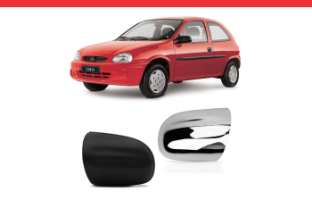 Imagem do produto Capa de Retrovisor Preto e Cromado para Corsa - Shekparts
