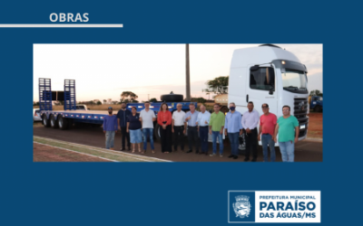 Imagem da notícia Prefeito de Paraíso das Águas Anízio Andrade entrega caminhão para a Secretaria Municipal de Infraestrutura
