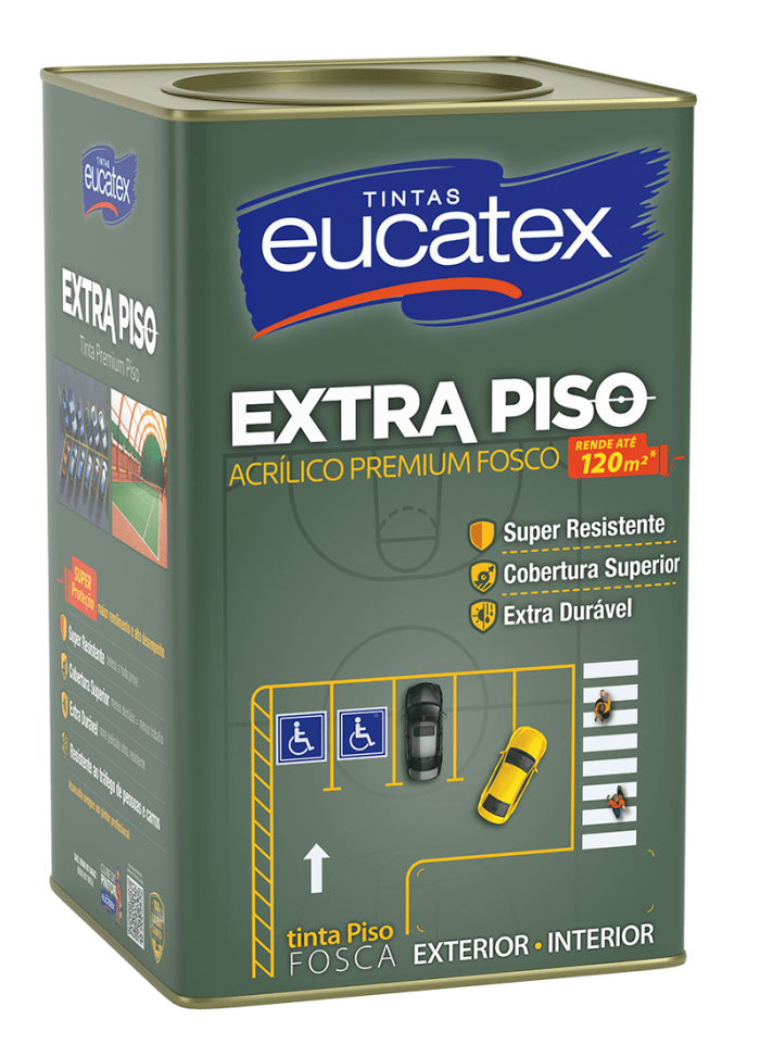 Imagem de TINTA EXTRA PISO CINZA FOSCO 18 LTS - PREMIUM - EUCATEX