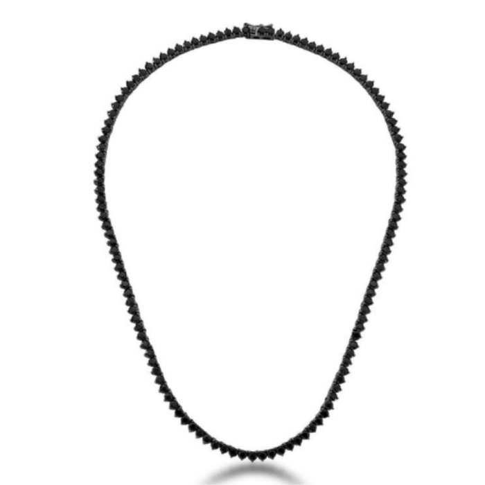 Imagem de COLAR RIVIERA COM ZIRCÔNIAS REDONDAS - BANHADO A RÓDIO NEGRO