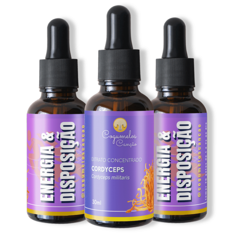 Imagem de 3 Extratos de Cordyceps (Cordyceps militaris - 30ml)