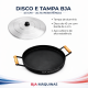 Imagem adicional 3 do item Bifeira Disco De Arado 43cm Com Borda 4cm e Tampa BJA