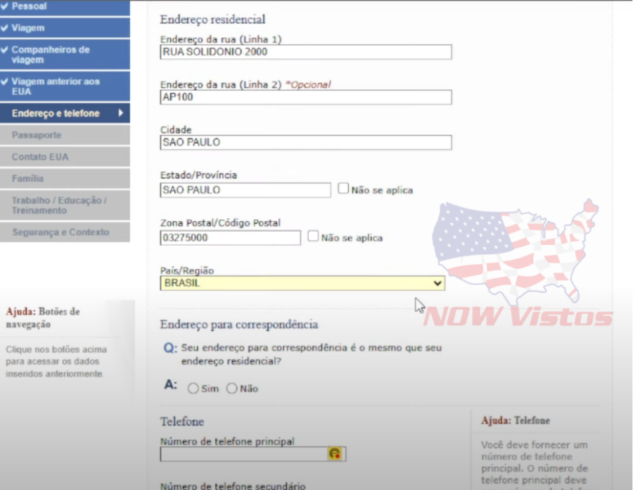 Imagem DS-160%20formulário%20Visto%20Americano%20passo%20a%20passo%20endereço%20residencial%202