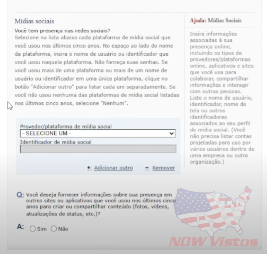 Imagem DS-160%20formulário%20Visto%20Americano%20passo%20a%20passo%20mídias%20sociais