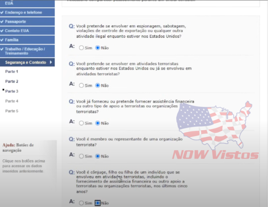 Imagem DS-160%20formulário%20Visto%20Americano%20passo%20a%20passo%20perguntas%20de%20segurança%202