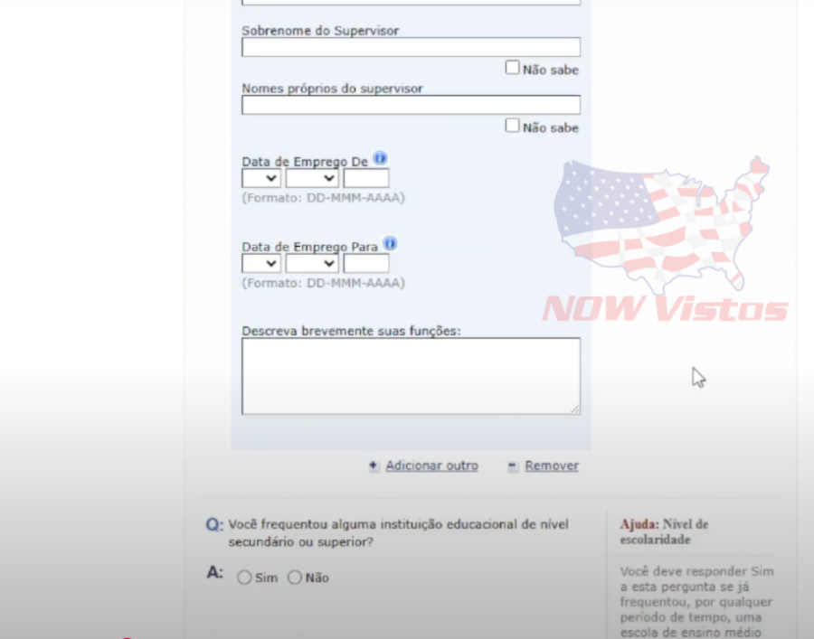 Imagem DS-160%20formulário%20Visto%20Americano%20passo%20a%20passo%20emprego%20anterior%203