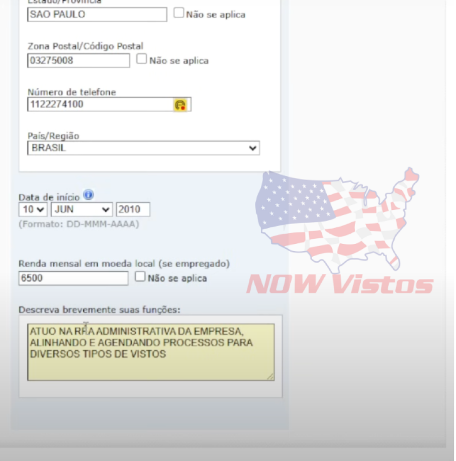 Imagem DS-160%20formulário%20Visto%20Americano%20passo%20a%20passo%20ocupação%20atual%204