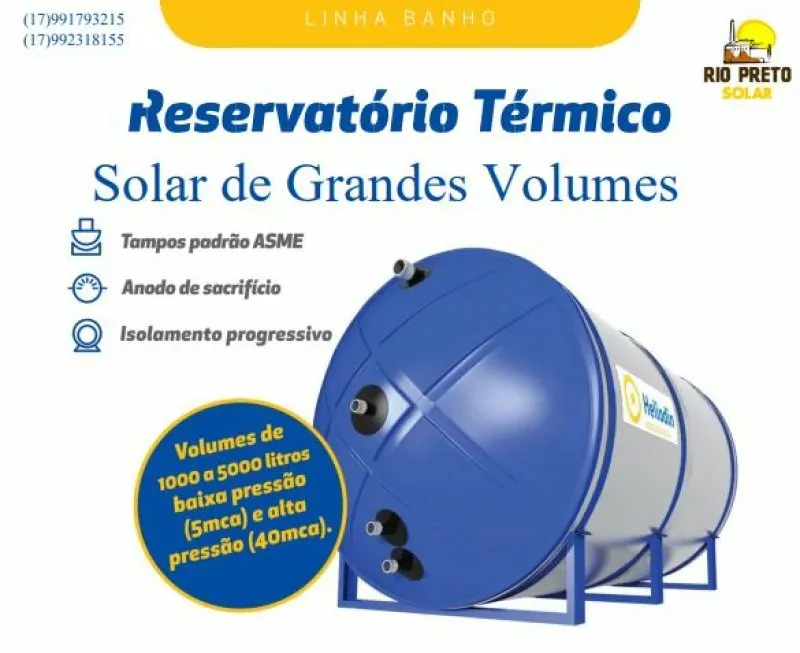 Reservatório grandes volumes