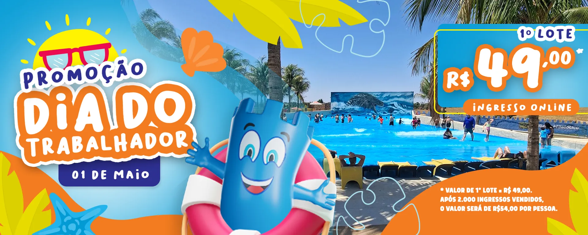 Banner feriado em Castelo Park Aquático