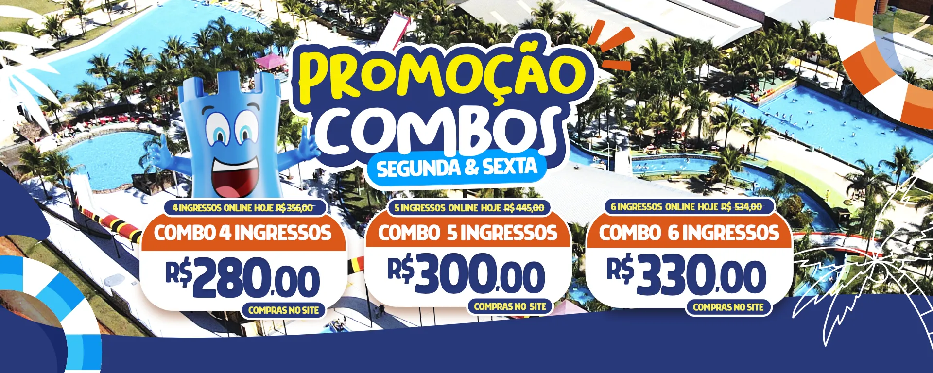 Banner feriado em Castelo Park Aquático