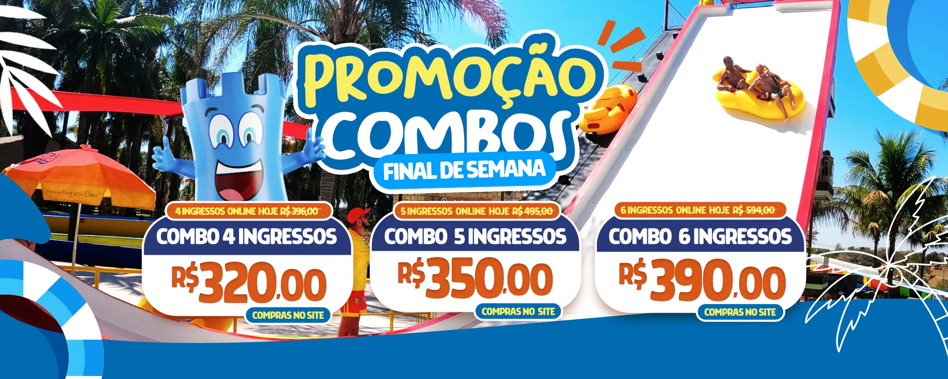 Banner feriado em Castelo Park Aquático