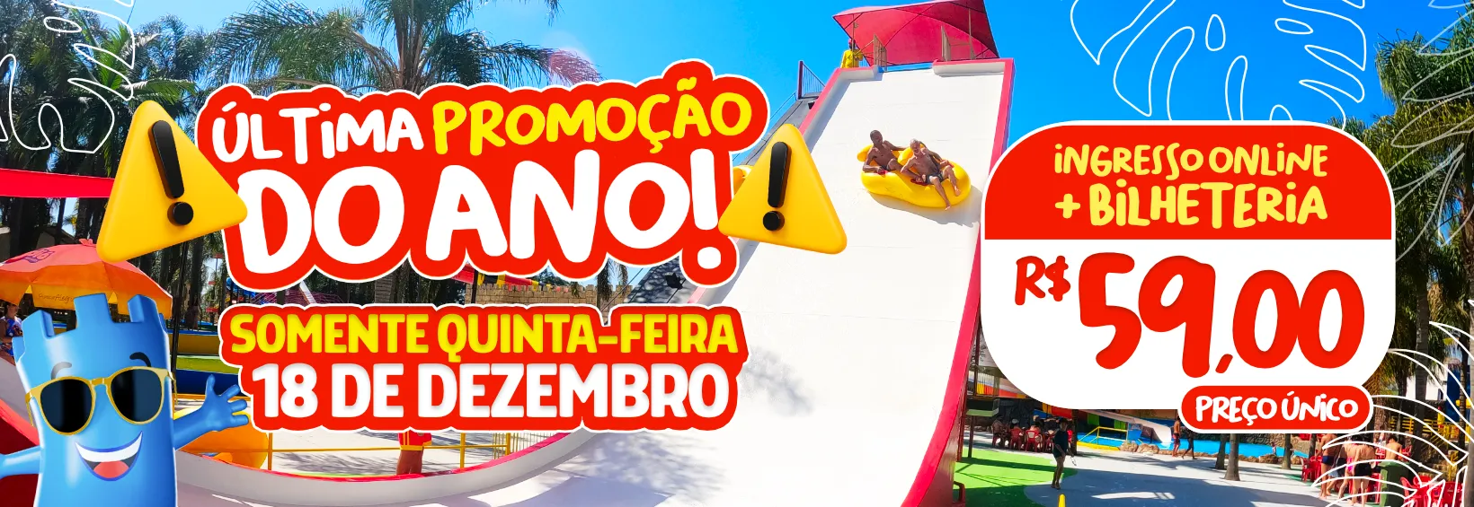 Banner feriado em Castelo Park Aquático