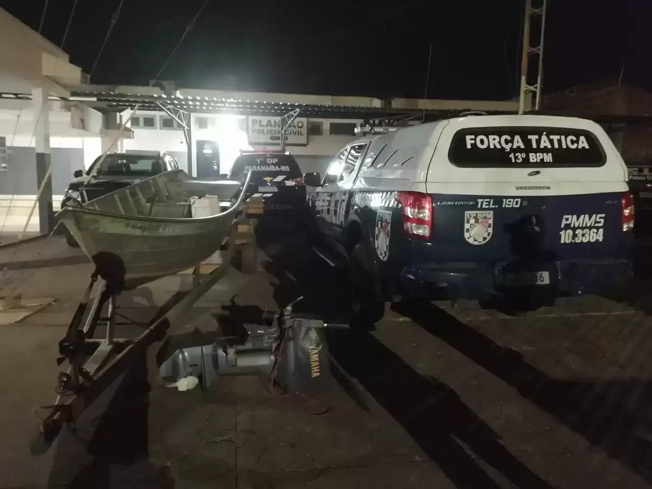 Imagem de compartilhamento para o artigo Suposto barco e motor furtados são apreendidos pela polícia em Paranaíba da MS Todo dia