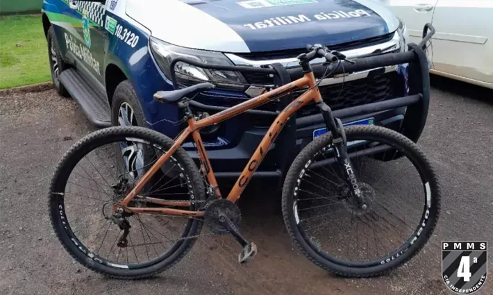 Imagem de compartilhamento para o artigo PM recupera bicicleta furtada e prende receptador em Chapadão do Sul da MS Todo dia