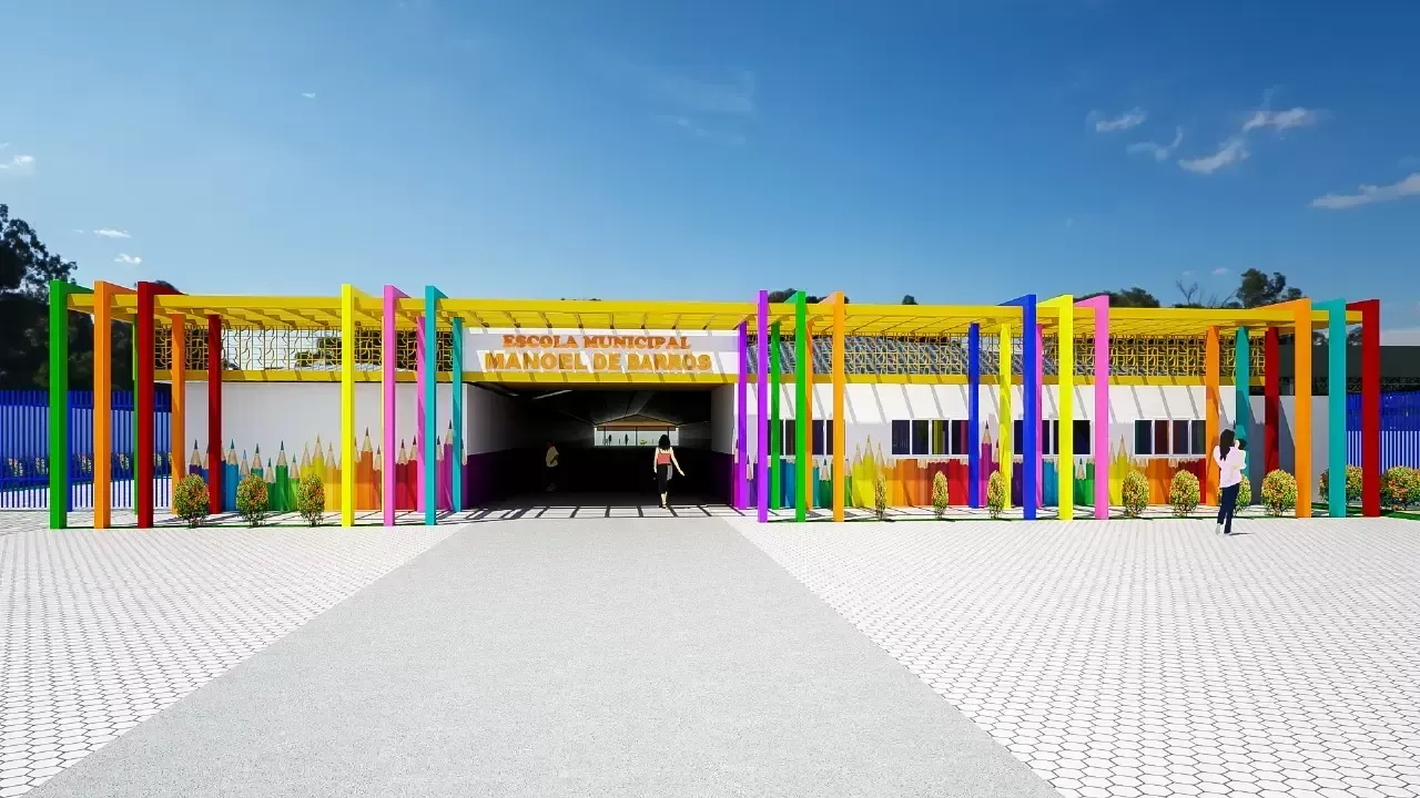 Imagem de compartilhamento para o artigo Escola Municipal Manoel de Barros passa por modernização em Chapadão do Sul da MS Todo dia