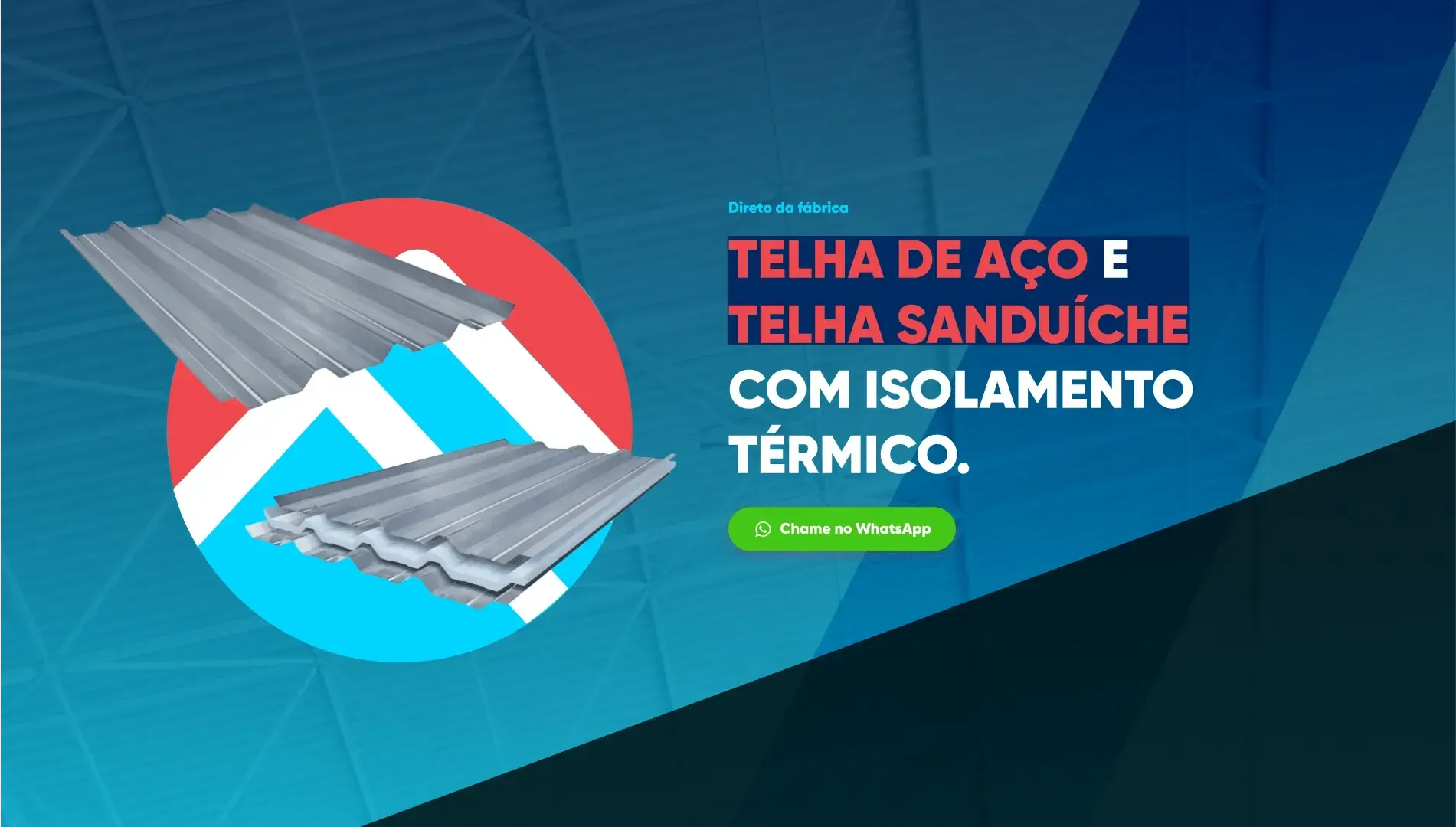 Banner Perfil Galvanizado para Telhado Caixote e Ripado