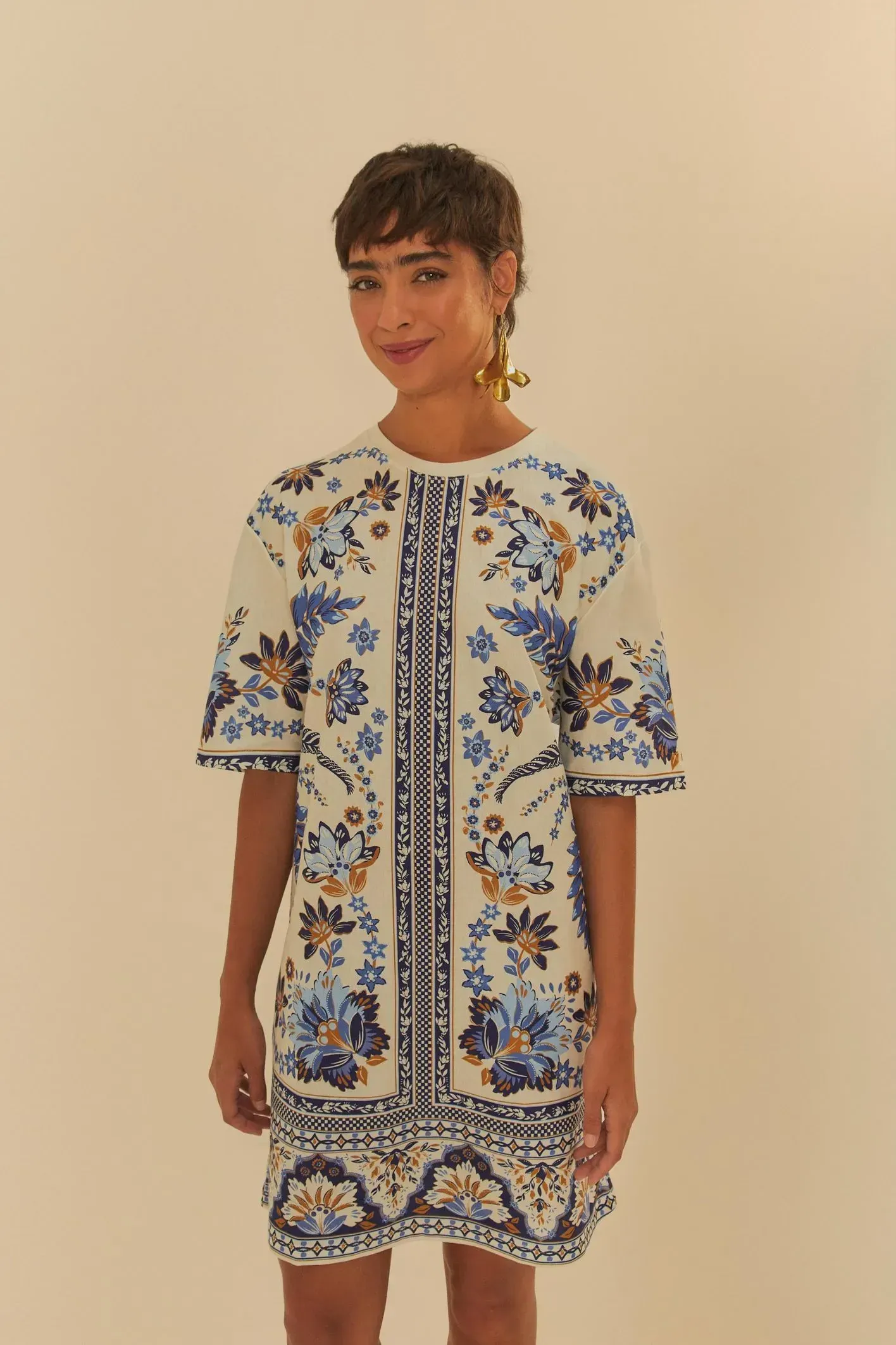 VESTIDO TSHIRT BASICO ENCANTO TROPICAL FARM