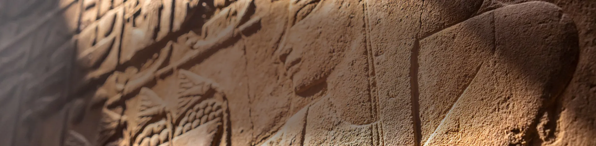 Desenhos Egípcios esculpidos em uma parede