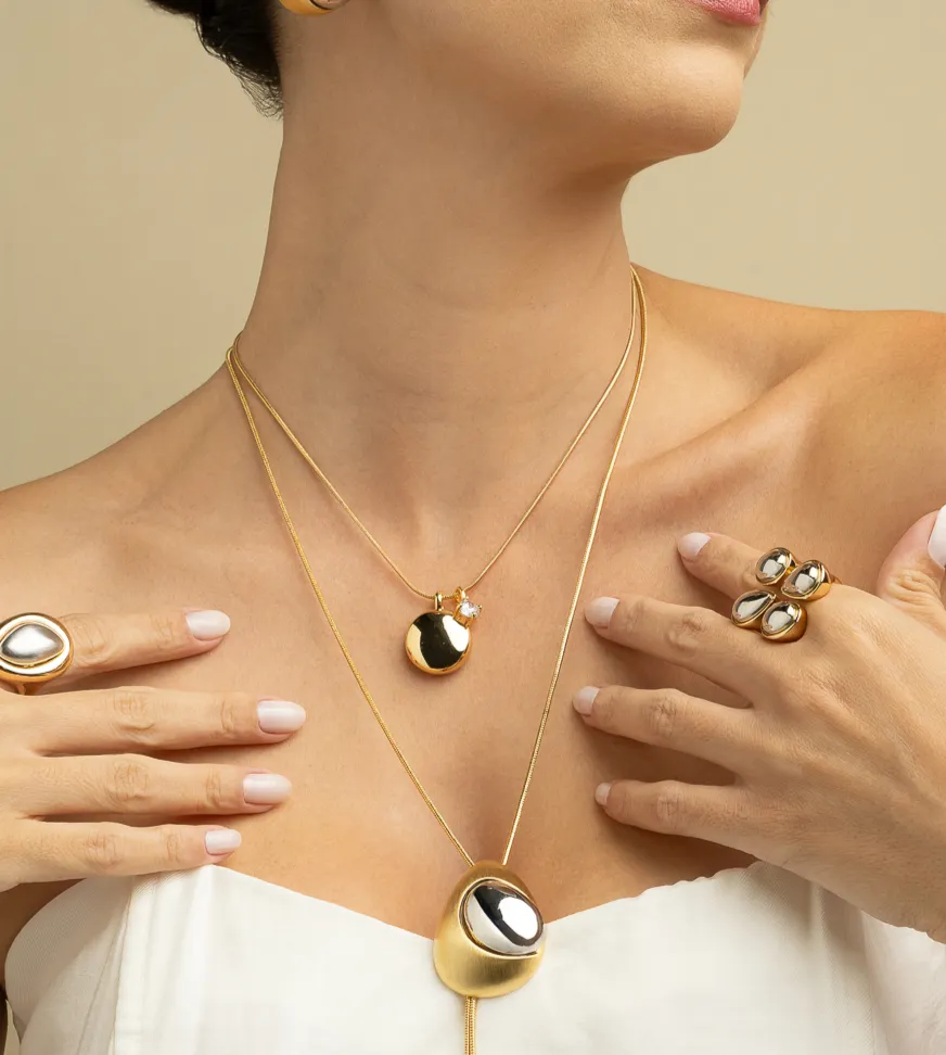 Imagem de Conjunto Ponto de Luz e Medalha Lisa