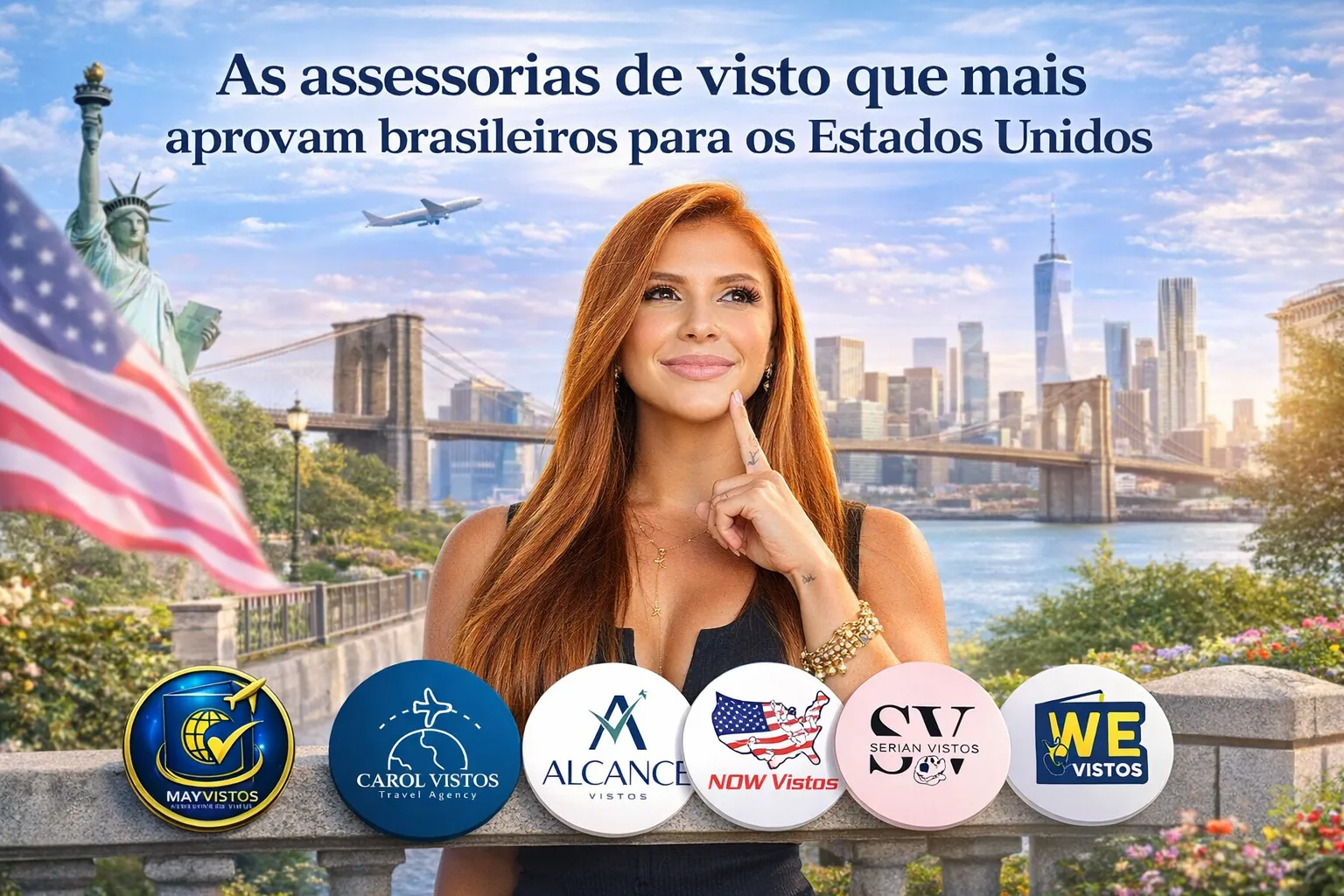 Imagem ilustrativa para o artigo As Assessorias de Visto que Mais Aprovam Brasileiros para os EUA da Maria Brasileira