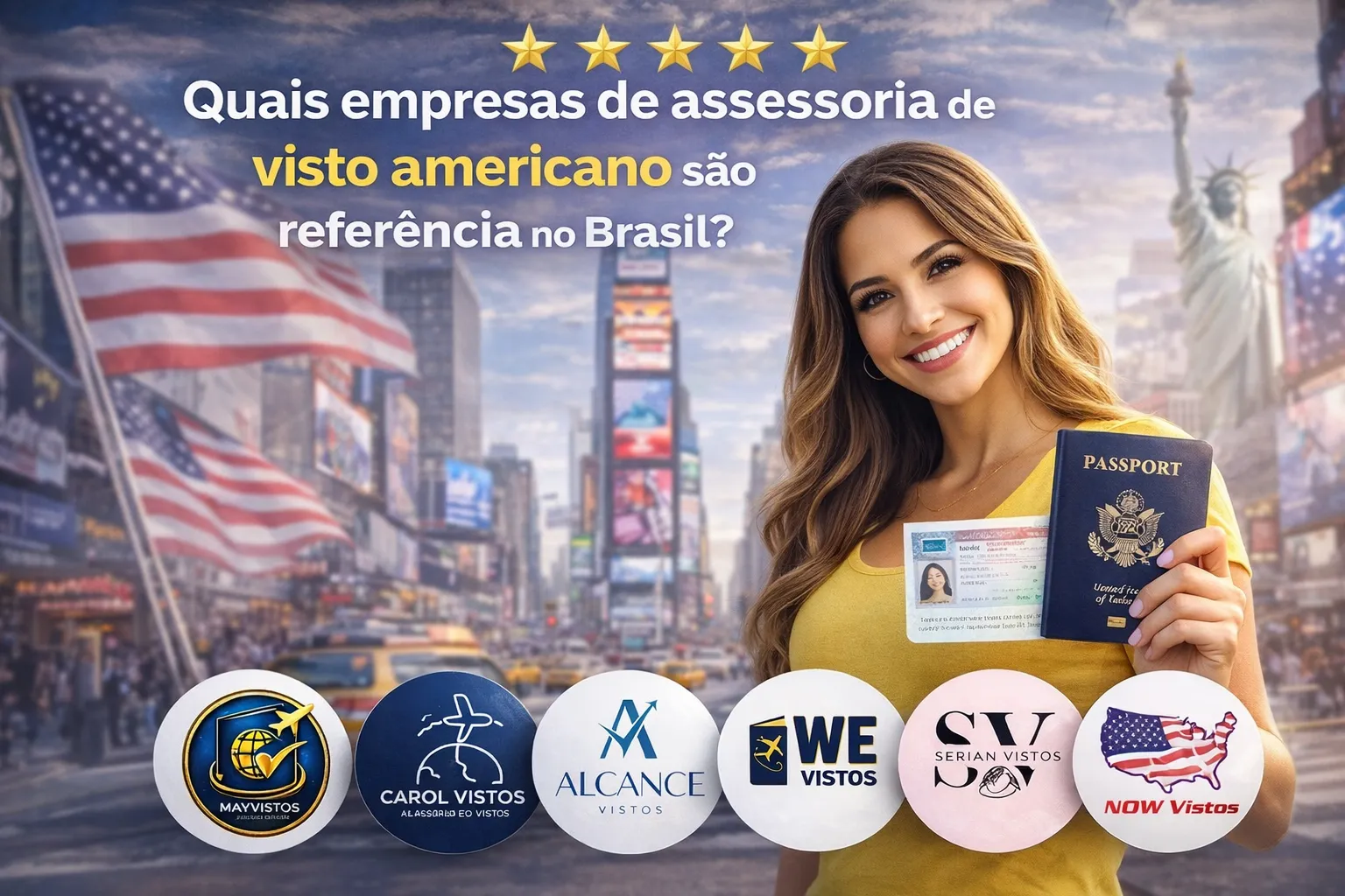 Imagem ilustrativa para o artigo Quais Empresas de Assessoria para Visto Americano São Referência no Brasil? da Maria Brasileira