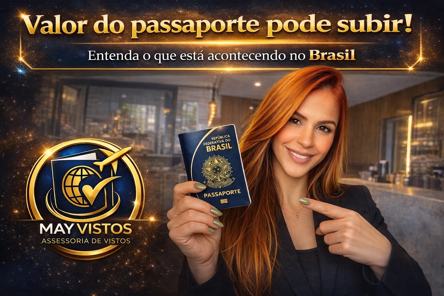 Imagem ilustrativa para o artigo URGENTE: Valor do passaporte pode subir, entenda o que está acontecendo no Brasil da May Vistos